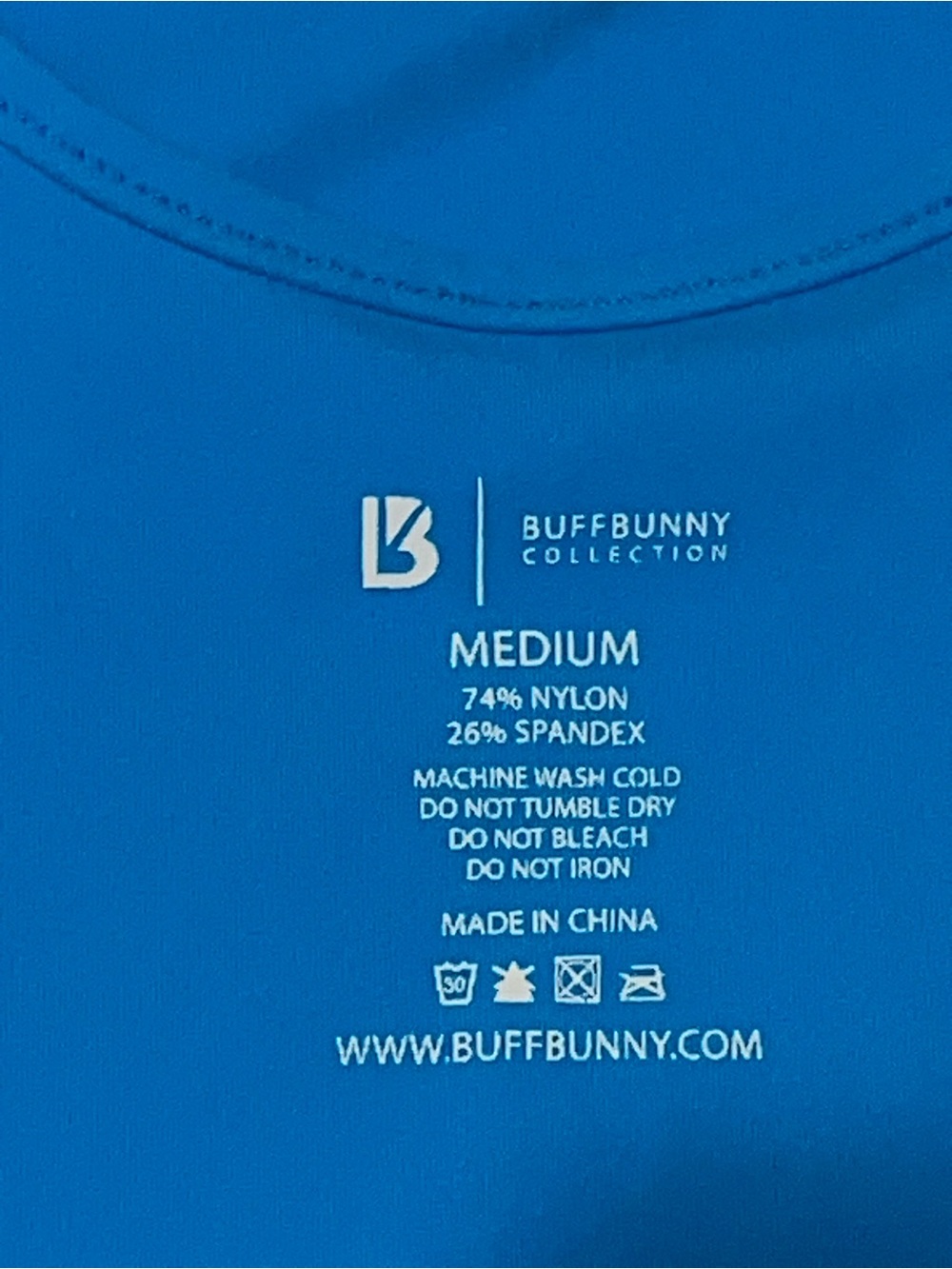 BuffBunny Collection Finesse Blue Crop Tank Size Medium - Picture 3 of 9
